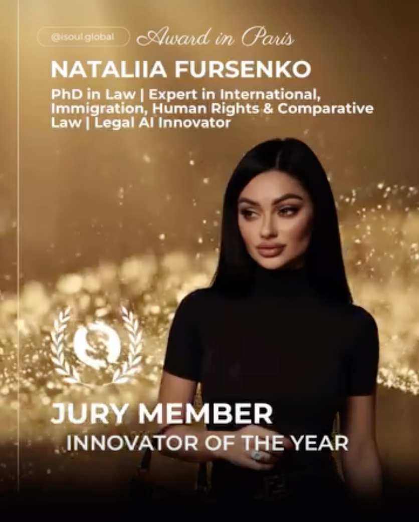 ISoul Women Leadership Award Paris 2026 announcement featuring Nataliia Fursenko